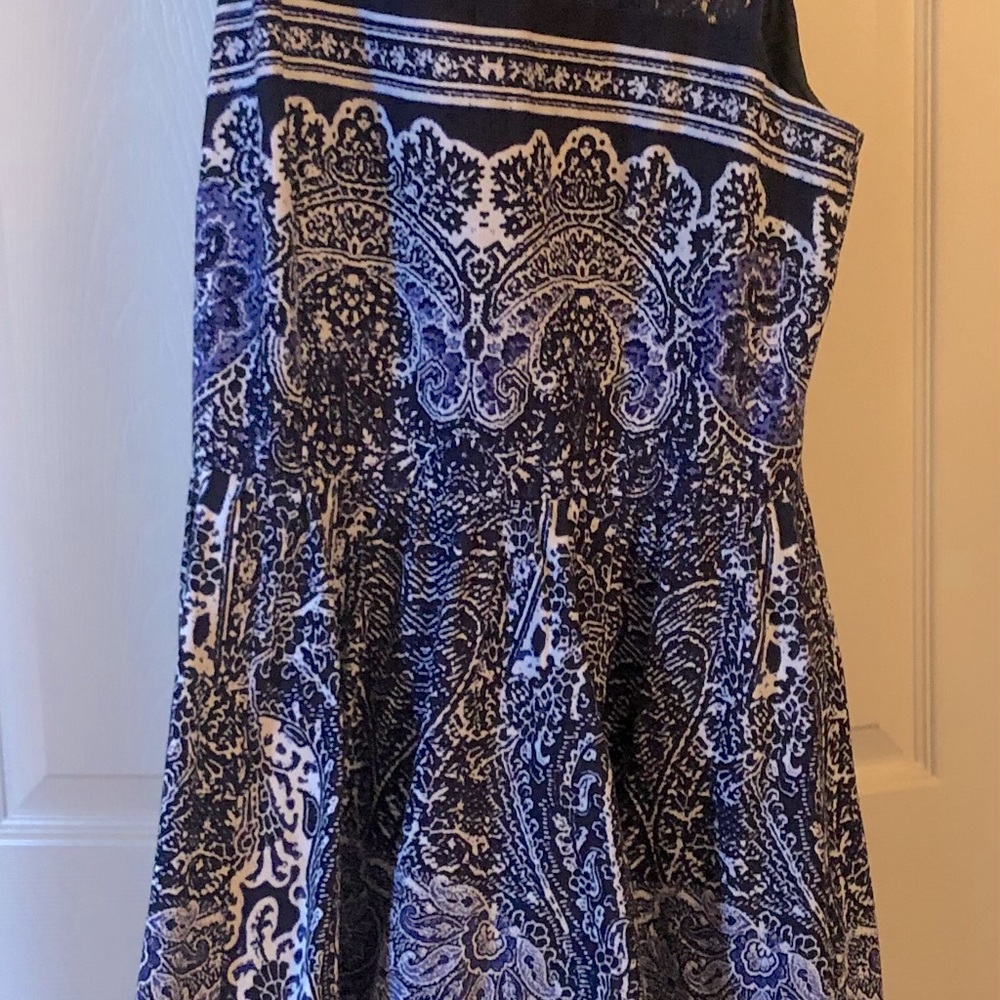 Blue Lace Top Crinoline Dress